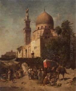 A Bedouin Camp By The Walls Of A City