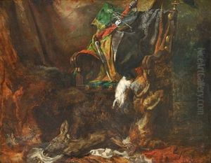 Nature Morte Au Fauteuil Avec Draperie (sketch) by Regnault Henri
