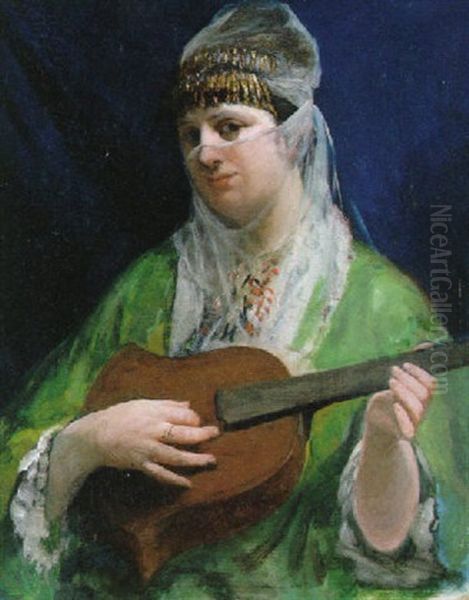 A Turkish Lady Playing Music - view 1