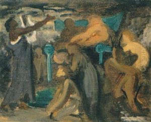 Orpheus Fordert Eurydike Zuruck by Regnault Henri