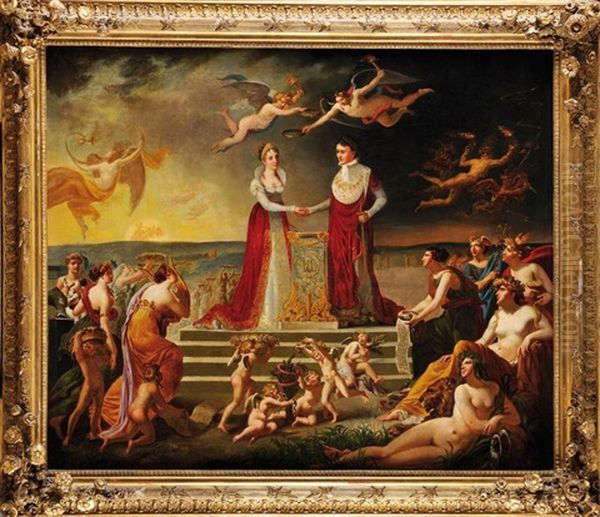 Allegorie Du Mariage De Napoleon 1er Et De Marie Louise - view 1