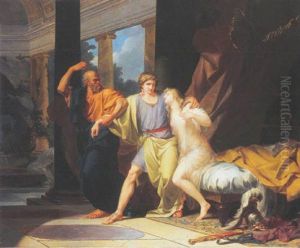 Socrate Arrachant Alcibiade Des Bras D'aspasie by Jean-Baptiste Regnault