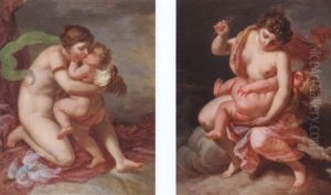 Venus Embracing Cupid by Jean-Baptiste Regnault