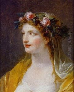 Tete De Vestale by Jean-Baptiste Regnault