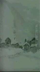 Blick Auf Tasch Im Wallis by Andre Felix Regnier