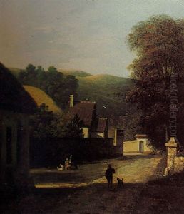 Approaching The Village by Auguste Jacques Regnier