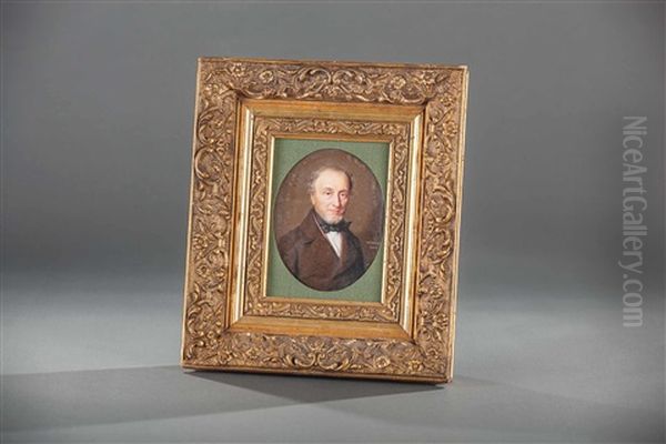 Bildnis Eines Herrn Namens Baron (wohl Des Radierers Balthazar Jean Baron, Vaters Des Historien- Und Genre-malers Stefan Baron, Lyon Um 1830) - view 1