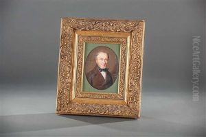 Bildnis Eines Herrn Namens Baron (wohl Des Radierers Balthazar Jean Baron, Vaters Des Historien- Und Genre-malers Stefan Baron, Lyon Um 1830)