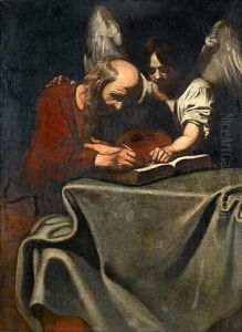 Saint Matthew And The Angel by Nicolas Regnier