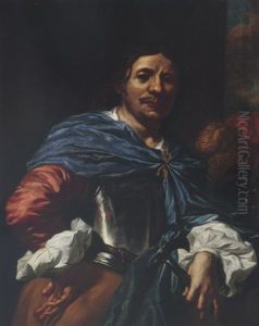 Portrait Of An Officer Holding An Axe In One Hand