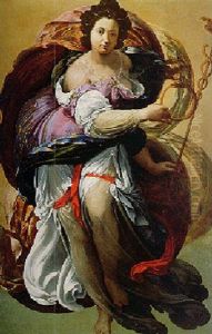 Female Personification Of Eternal Peace (or Wisdom?) In Billowing Drapery Female Personification Of Eternal Peace (or Wisdom?) In Billowing Drapery