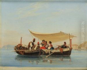 Apres Midi Au Large Du Cap Du Pausilippe by Alphee De Regny