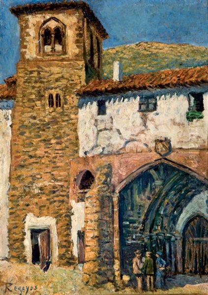 A La Puerta De Una Iglesia En San Juan De Ona, Burgos - view 1