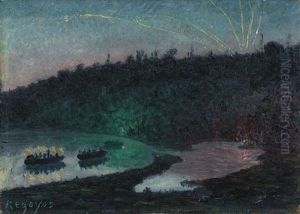 Fireworks by Dario de Regoyos y Valdes