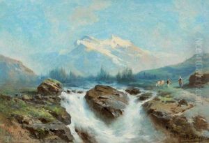 Torrent Dans Les Alpes by Alexandre-Francois Bonnardel