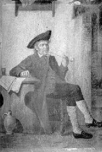Tavern Interior With Man Smoking by Theodore Reh