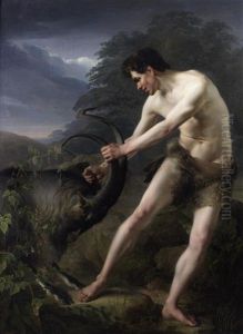 A Young Man Fighting A Goat A Young Man Fighting A Goat