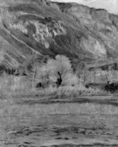 Landschaft Mit Steiler Felswand