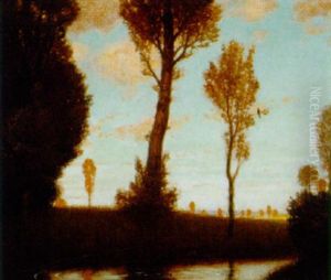 Landschaft Mit Pappeln