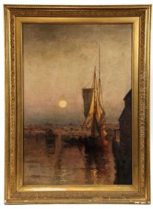 Schooners Before Sunset (gloucester) by Frank Knox Morton Rehn