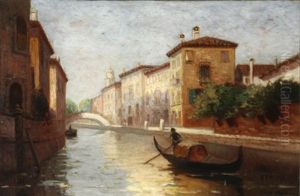 Venice Canal Scene by Frank Knox Morton Rehn