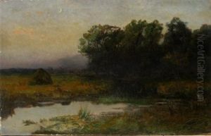 Haystacks In Moonlight