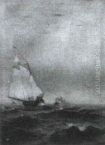 Fishing Boats At Dawn by Frank Knox Morton Rehn