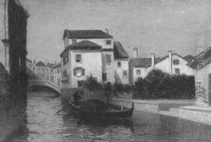 A Gondola On A Back Canal In Venice