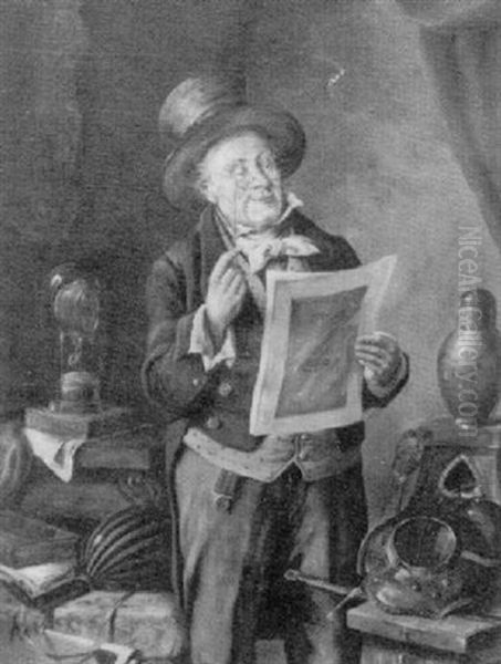Man Reading A Document - view 1