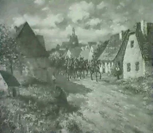Kavallerie In Suddeutscher Kleinstadt - view 1