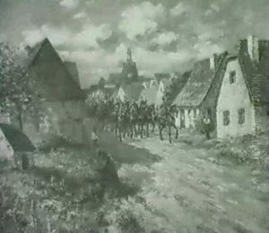 Kavallerie In Suddeutscher Kleinstadt Kavallerie In Suddeutscher Kleinstadt