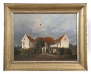 Untitled (figures Before A Great House)