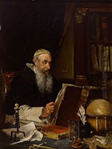 Pater Prior In Der Klosterbibliothek