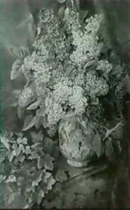 Flieder In Vase by Augusta Wilhelmine Reichelt