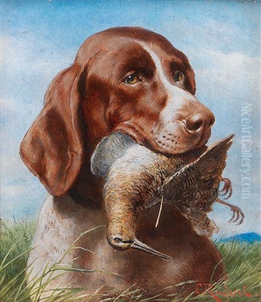 Gundog With Snipe - view 1