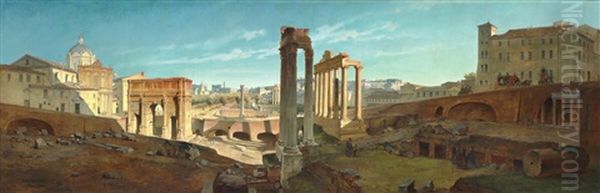 Panoramic View From Rome Overlooking The Roman Forum - view 1
