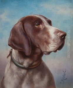 Kopf Eines Jagdhundes by Carl Reichert