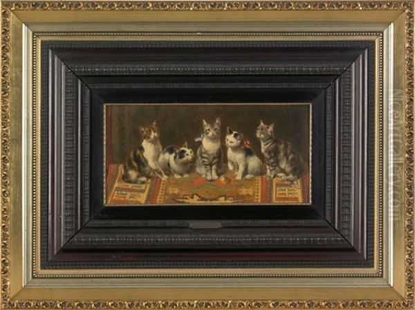 Five Cats On An Oriental Rug - view 1
