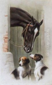 Zwei Beagle Freunde Auf Besuch by Carl Reichert