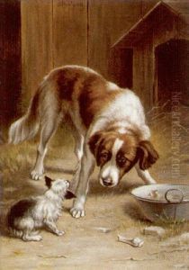 Zwei Hunde by Carl Reichert