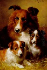 Colliefamilie by Carl Reichert