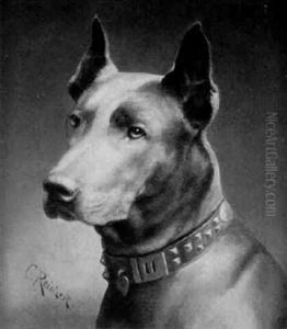 Hund Mit Halsband by Carl Reichert
