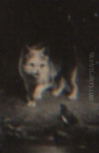 Kitten And Frog by Carl Reichert