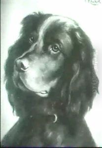 Hundeportrait. by Carl Reichert