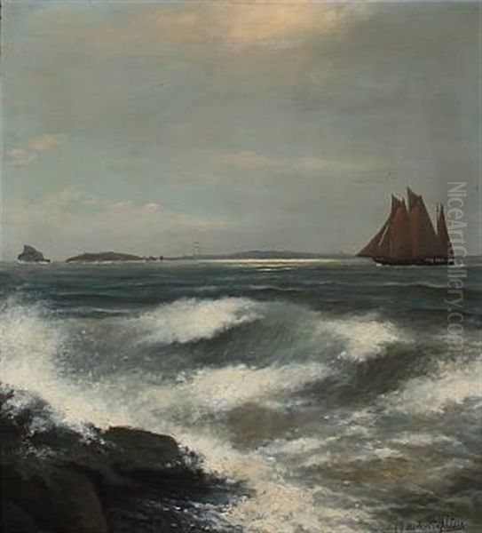 Waves With A Ship On The Sea - view 1