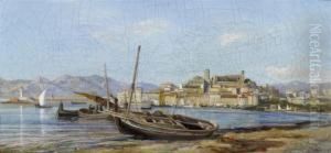 Mediterranean Harbour Town by Henri-Arthur Bonnefoy