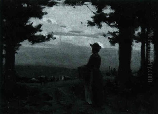 Herder On A Country Road - view 1
