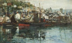 Looe Harbour by John Robertson Reid