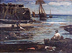 Fowey Harbour At Low Tide by John Robertson Reid