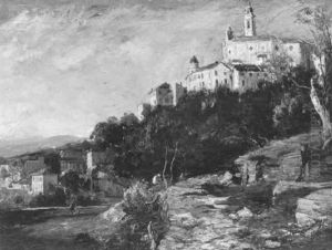 Ein Hochgelegenes Italienisches Stadtchen Ein Hochgelegenes Italienisches Stadtchen
